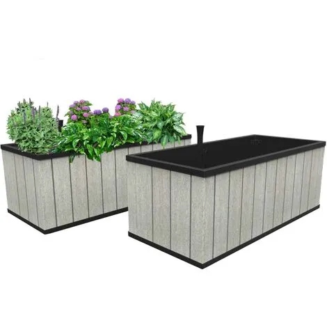 Jardinière Grande Sequoia Gris PP 240933 Keter - Gris 2 Jardinière Grande Sequoia Gris PP 240933 Keter - Gris – Image 2