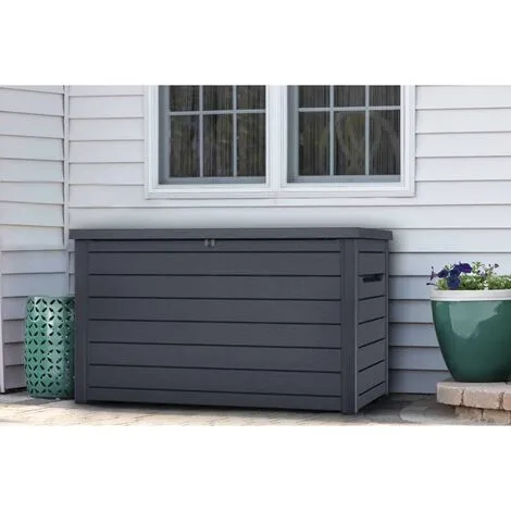 Boîte De Rangement De Jardin Ontario 870 L Keter - Gris 2 Boîte De Rangement De Jardin Ontario 870 L Keter - Gris – Image 2