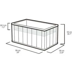 Jardinière Sequoia Taille Moyenne Gris PP 240929 Keter - Gris -Keter Soldes Boutique 11311020 3
