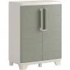 Armoire De Rangement Basse De Jardin Crème Et Taupe 97 Cm Keter