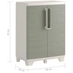 Armoire De Rangement Basse De Jardin Crème Et Taupe 97 Cm Keter -Keter Soldes Boutique 16043735 3