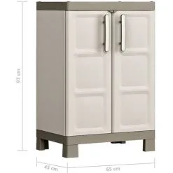 Armoire De Rangement Basse Excellence Beige Et Taupe 97 Cm Keter -Keter Soldes Boutique 16070180 3
