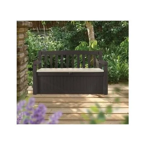 Keter Résine Coffre BANC DE JARDIN Marron 2 Keter Résine Coffre BANC DE JARDIN Marron – Image 2