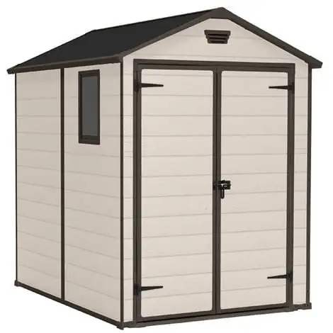 Keter MANOR 6x5 Abri De Jardin En Résine Beige 1 Keter MANOR 6x5 Abri De Jardin En Résine Beige