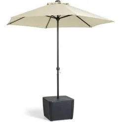 Table D'appoint Jardin Luzon Plus Avec Trou De Parasol Graphite Keter - Gris 7 Table D'appoint Jardin Luzon Plus Avec Trou De Parasol Graphite Keter - Gris -Keter Soldes Boutique 19143155 3