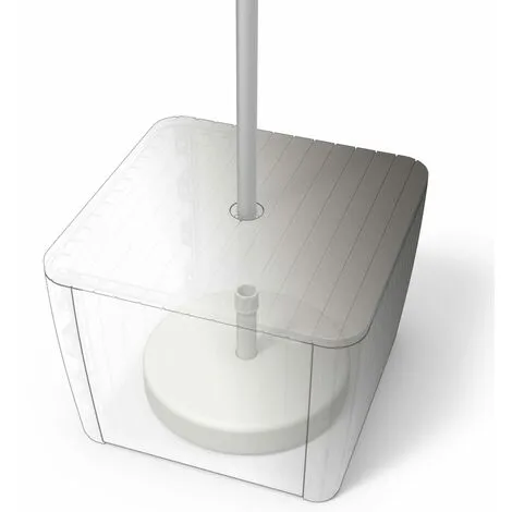 Table D'appoint Jardin Luzon Plus Avec Trou De Parasol Graphite Keter - Gris 5 Table D'appoint Jardin Luzon Plus Avec Trou De Parasol Graphite Keter - Gris – Image 5