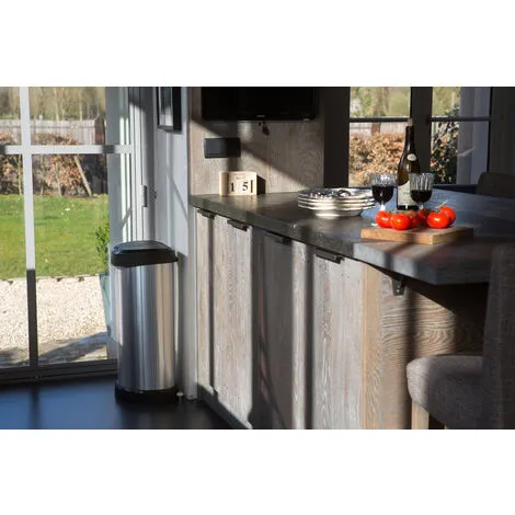 KETER CURVER | Poubelle PUSH 40L , Argent 4 KETER CURVER | Poubelle PUSH 40L , Argent – Image 4