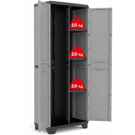KETER | Armoire Utilitaire Stilo , Gris / Noir / Rouge 3 KETER | Armoire Utilitaire Stilo , Gris / Noir / Rouge – Image 3