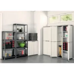 KETER | Armoire Utilitaire JOLLY , Blanc-Gris 7 KETER | Armoire Utilitaire JOLLY , Blanc-Gris -Keter Soldes Boutique 19322935 4