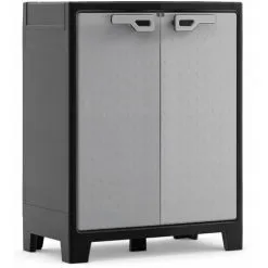 KETER | Armoire Basse TITAN , Noir/Gris