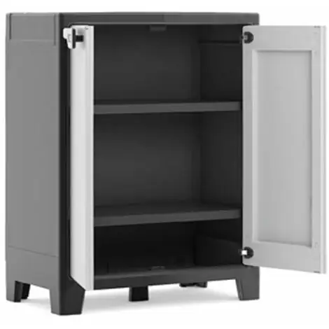 KETER | Armoire Basse TITAN , Noir/Gris 2 KETER | Armoire Basse TITAN , Noir/Gris – Image 2