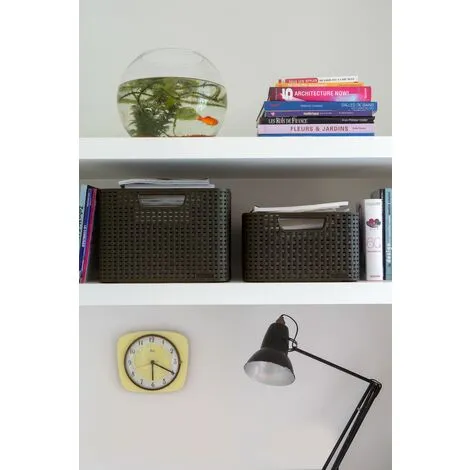 KETER CURVER | Style Boîtes De Rangement Lot L + M + S Avec Couvercles, ANTHRACITE 4 KETER CURVER | Style Boîtes De Rangement Lot L + M + S Avec Couvercles, ANTHRACITE – Image 4