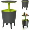 KETER Table De Jardin "Cool Bar" 30L Bac Glaçons Boissons Fraîches Table D'appoint