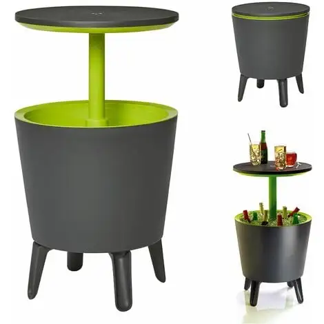 KETER Table De Jardin "Cool Bar" 30L Bac Glaçons Boissons Fraîches Table D'appoint 1 KETER Table De Jardin "Cool Bar" 30L Bac Glaçons Boissons Fraîches Table D'appoint