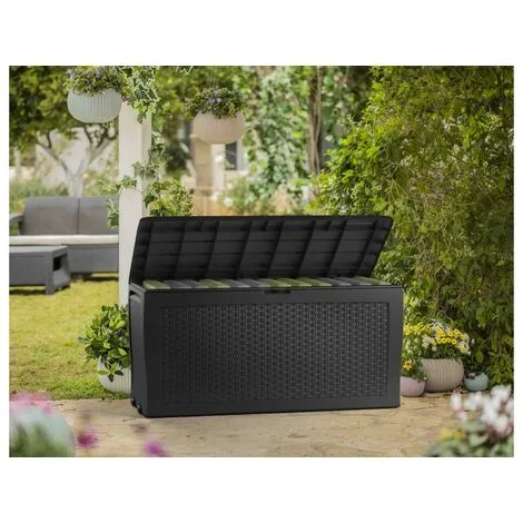 KETER Coffre De Jardin En Résine SAMOA - Gris - 270L 2 KETER Coffre De Jardin En Résine SAMOA - Gris - 270L – Image 2