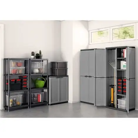 Armoire Basse Keter Jolly Gris - Gris 2 Armoire Basse Keter Jolly Gris - Gris – Image 2