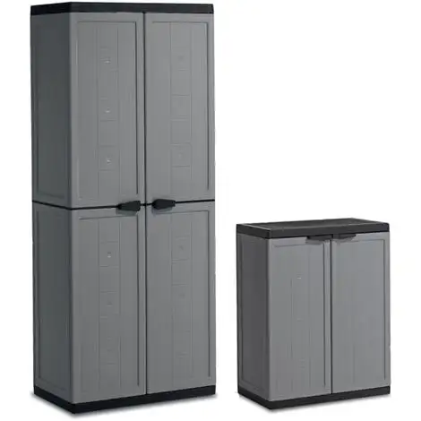 Armoire Basse Keter Jolly Gris - Gris 4 Armoire Basse Keter Jolly Gris - Gris – Image 4