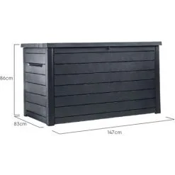 Boîte De Rangement De Jardin Ontario 870 L Anthracite Ecom Keter - Anthracite 7 Boîte De Rangement De Jardin Ontario 870 L Anthracite Ecom Keter - Anthracite -Keter Soldes Boutique 28286663 3