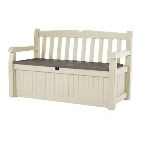 KETER Banc Coffre En Résine BOGOTA - 265L - Beige Et Marron 1 KETER Banc Coffre En Résine BOGOTA - 265L - Beige Et Marron