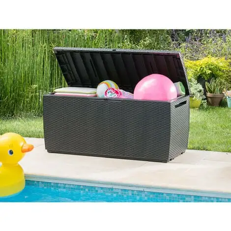 KETER Coffre De Jardin En Résine CAPRI TROPIC - 305L - Anthracite 1 KETER Coffre De Jardin En Résine CAPRI TROPIC - 305L - Anthracite