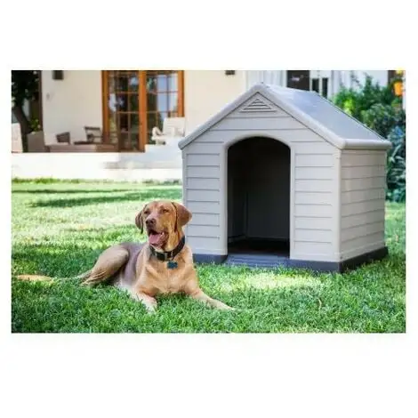 KETER Niche Pour Animaux En Résine DOGHOUSE - Beige Et Marron 2 KETER Niche Pour Animaux En Résine DOGHOUSE - Beige Et Marron – Image 2