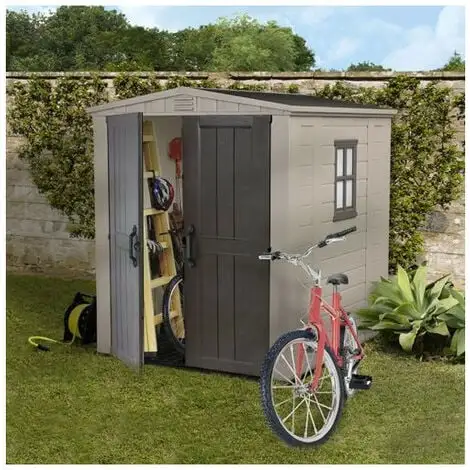 KETER Abri En Résine FACTOR SYDNEY 66 - 3,5 M² - Marron 1 KETER Abri En Résine FACTOR SYDNEY 66 - 3,5 M² - Marron