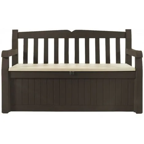 Coffre De Jardin / Banc 265L Keter Eden Effet Bois L140xP60xH84 Cm Résiste Au Gel, Intempéries Et UV. 1 Coffre De Jardin / Banc 265L Keter Eden Effet Bois L140xP60xH84 Cm Résiste Au Gel, Intempéries Et UV.