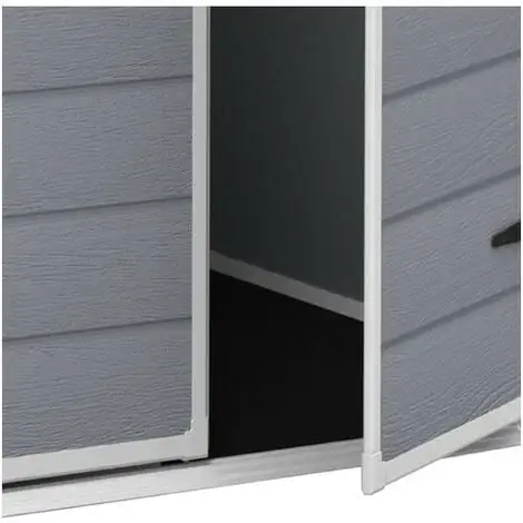 KETER Abri Résine Gris - MANOR PREMIUM® 86 - 4.4 M² + Double Porte-fenêtres - Gris 2 KETER Abri Résine Gris - MANOR PREMIUM® 86 - 4.4 M² + Double Porte-fenêtres - Gris – Image 2