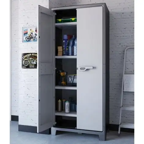 Armoire De Rangement Avec étagères Titan Noir Et Gris 182 Cm Keter - Noir 2 Armoire De Rangement Avec étagères Titan Noir Et Gris 182 Cm Keter - Noir – Image 2