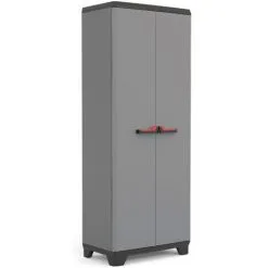Armoire De Rangement Avec étagères Stilo Gris Et Noir 173 Cm Keter - Noir