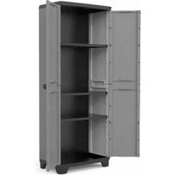 Armoire De Rangement Avec étagères Stilo Gris Et Noir 173 Cm Keter - Noir 8 Armoire De Rangement Avec étagères Stilo Gris Et Noir 173 Cm Keter - Noir -Keter Soldes Boutique 31569539 4