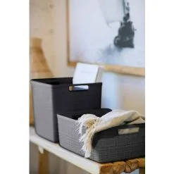 KETER Corbeille Curver M Jute Donkergris 12L - Gris Foncé -Keter Soldes Boutique 31774980 4