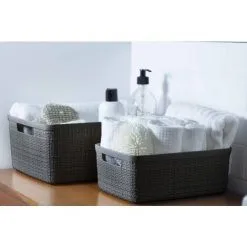 KETER Corbeille Curver M Jute Donkergris 12L - Gris Foncé -Keter Soldes Boutique 31774980 5