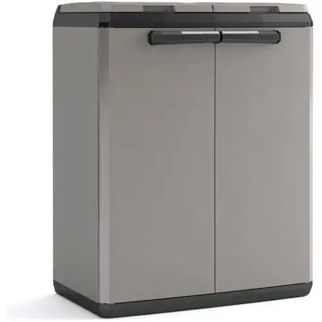 Armoire De Recyclage Split Basic Gris Et Noir 85 Cm Keter - Noir 1 Armoire De Recyclage Split Basic Gris Et Noir 85 Cm Keter - Noir