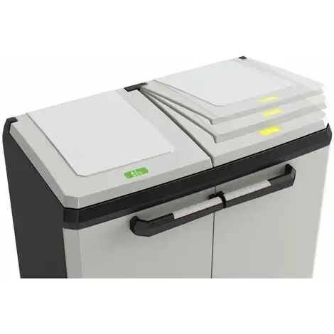 Armoire De Recyclage Split Basic Gris Et Noir 85 Cm Keter - Noir 5 Armoire De Recyclage Split Basic Gris Et Noir 85 Cm Keter - Noir – Image 5