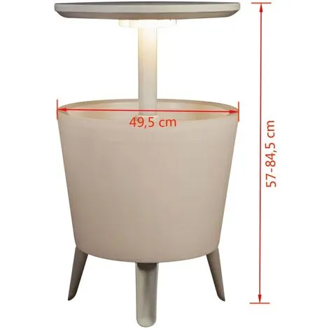 Rafraîchisseur éclairé Blanc 232924 Keter - Blanc 3 Rafraîchisseur éclairé Blanc 232924 Keter - Blanc – Image 3