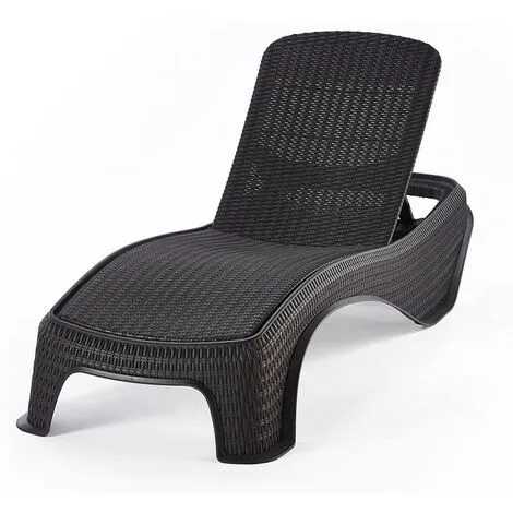 Bain De Soleil Atlantic KETER Résine Effet Rotin Gris Anthracite Chaise Longue Dossier 5 Positions 3 Bain De Soleil Atlantic KETER Résine Effet Rotin Gris Anthracite Chaise Longue Dossier 5 Positions – Image 3
