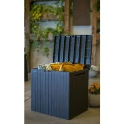 Keter Coffre De Jardin Résine City Cube Gris, 57,8 X 44 X H.54.8 Cm -Keter Soldes Boutique 35369002 4