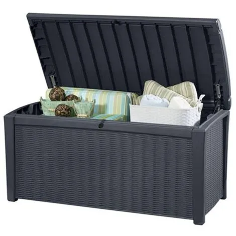 Coffre De Rangement De Jardin Borneo 416 L Keter - Anthracite 2 Coffre De Rangement De Jardin Borneo 416 L Keter - Anthracite – Image 2