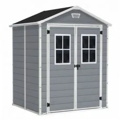 KETER Abri En Résine - MANOR PREMIUM 65 - 2.8 M² + Double Porte-fenêtre - Gris -Keter Soldes Boutique 4074841 5