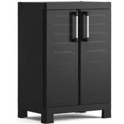 Armoire De Rangement Basse Detroit Noir Keter