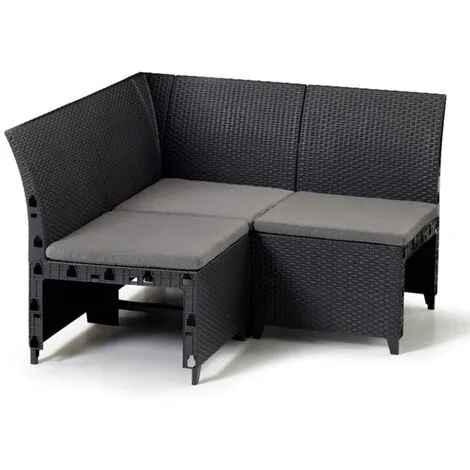 Élément D'angle De Jardin Rosalie Graphite Keter - Anthracite 1 Élément D'angle De Jardin Rosalie Graphite Keter - Anthracite