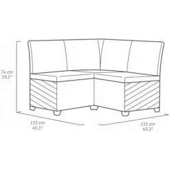 Élément D'angle De Jardin Rosalie Graphite Keter - Anthracite 7 Élément D'angle De Jardin Rosalie Graphite Keter - Anthracite -Keter Soldes Boutique 50890142 3