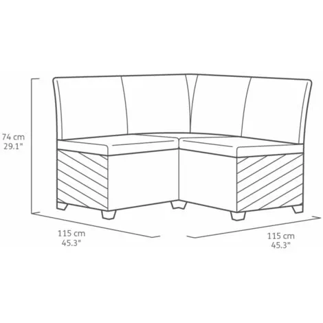 Élément D'angle De Jardin Rosalie Graphite Keter - Anthracite 3 Élément D'angle De Jardin Rosalie Graphite Keter - Anthracite – Image 3