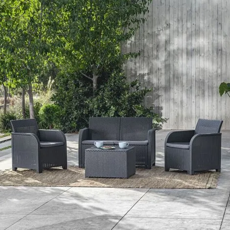 Chaises De Jardin Rosalie 2 Pcs Graphite Keter - Anthracite 2 Chaises De Jardin Rosalie 2 Pcs Graphite Keter - Anthracite – Image 2