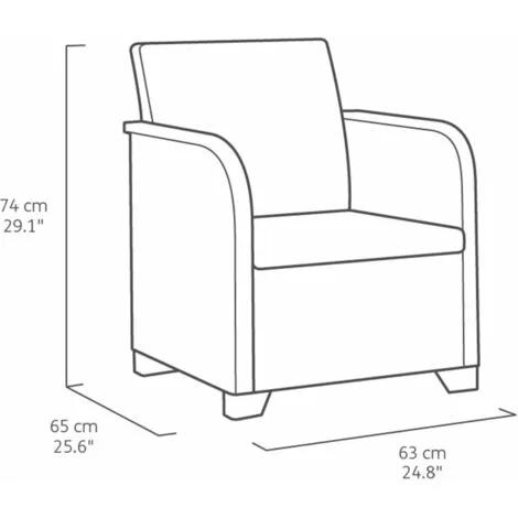 Chaises De Jardin Rosalie 2 Pcs Graphite Keter - Anthracite 3 Chaises De Jardin Rosalie 2 Pcs Graphite Keter - Anthracite – Image 3