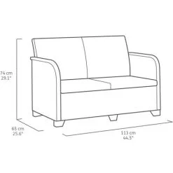 Canapé 2 Places De Jardin Rosalie Graphite Keter - Anthracite 7 Canapé 2 Places De Jardin Rosalie Graphite Keter - Anthracite -Keter Soldes Boutique 50890144 3