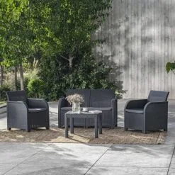 Canapé 2 Places De Jardin Rosalie Graphite Keter - Anthracite 8 Canapé 2 Places De Jardin Rosalie Graphite Keter - Anthracite -Keter Soldes Boutique 50890144 4