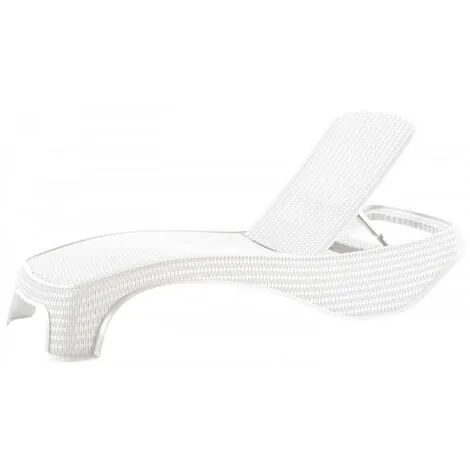 Bain De Soleil Atlantic Chaise Longue De Jardin Inclinable En Résine KETER Effet Rotin Blanc 197x74xH36 Cm 1 Bain De Soleil Atlantic Chaise Longue De Jardin Inclinable En Résine KETER Effet Rotin Blanc 197x74xH36 Cm