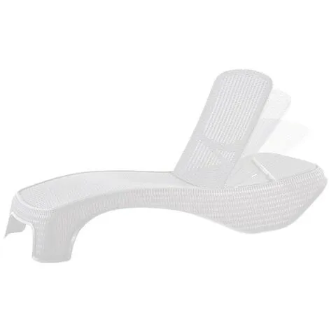 Bain De Soleil Atlantic Chaise Longue De Jardin Inclinable En Résine KETER Effet Rotin Blanc 197x74xH36 Cm 2 Bain De Soleil Atlantic Chaise Longue De Jardin Inclinable En Résine KETER Effet Rotin Blanc 197x74xH36 Cm – Image 2